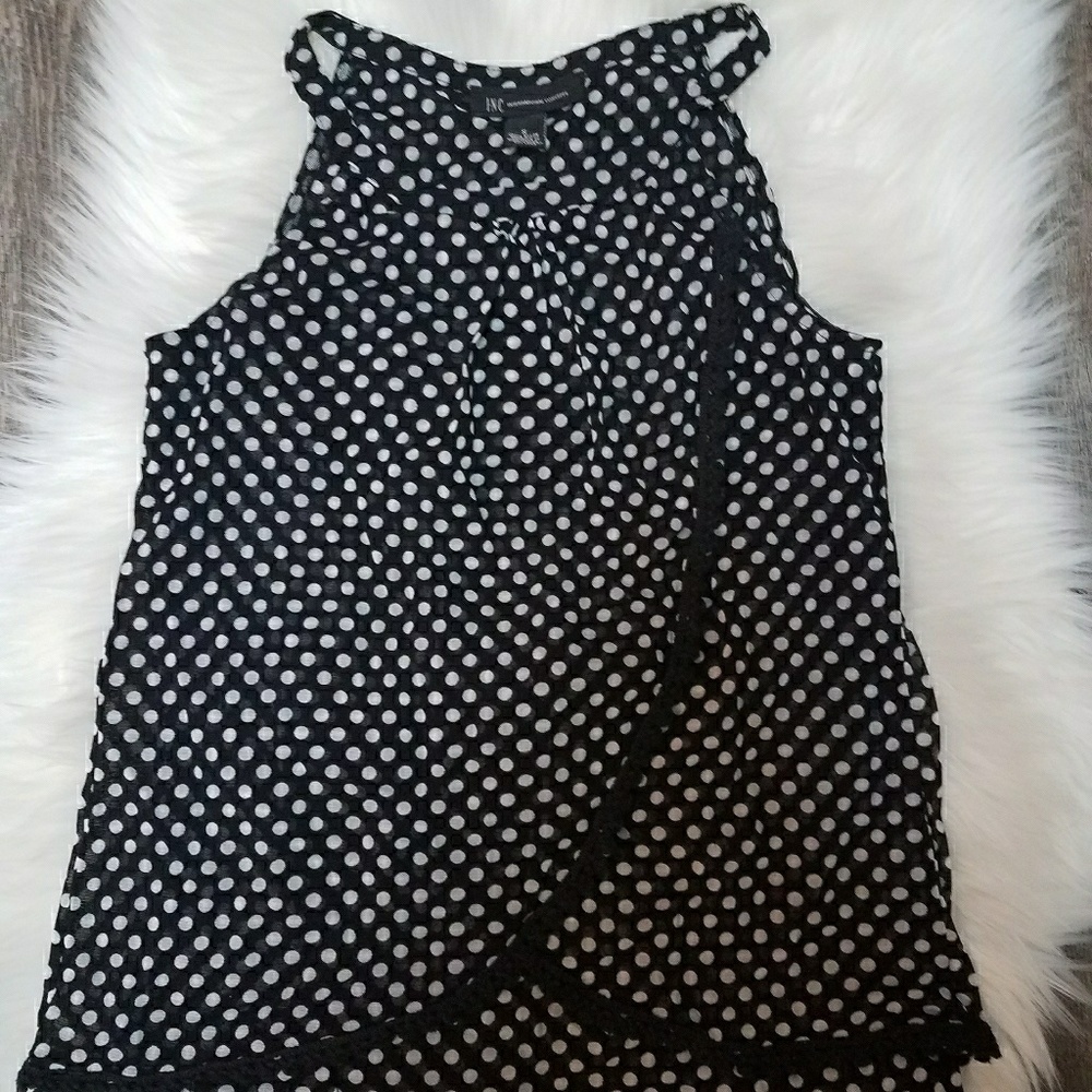 INC polka dot Top
